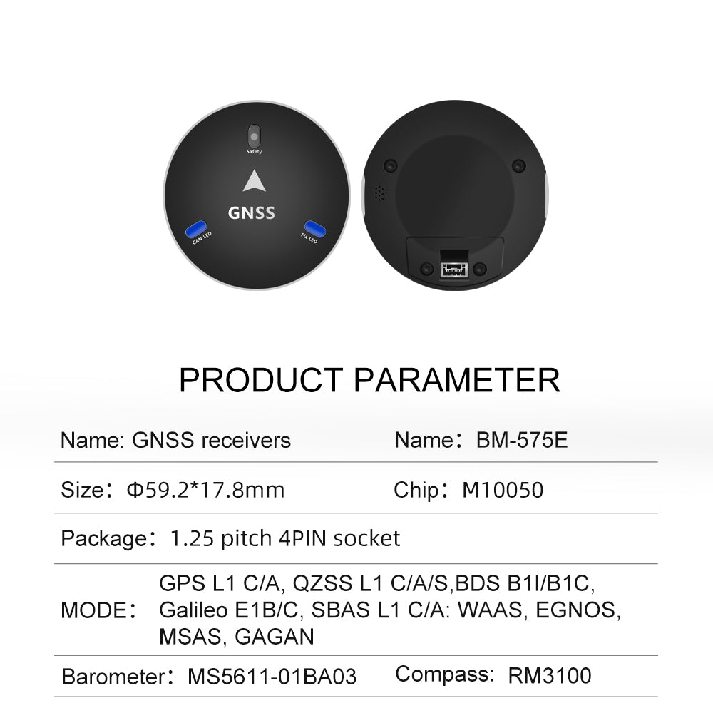Beitian GPS position GNSS receiver Beidou GPS module fixed wing BM-575 Beitian GPS position GNSS receiver Beidou GPS module fixed wing BM-575